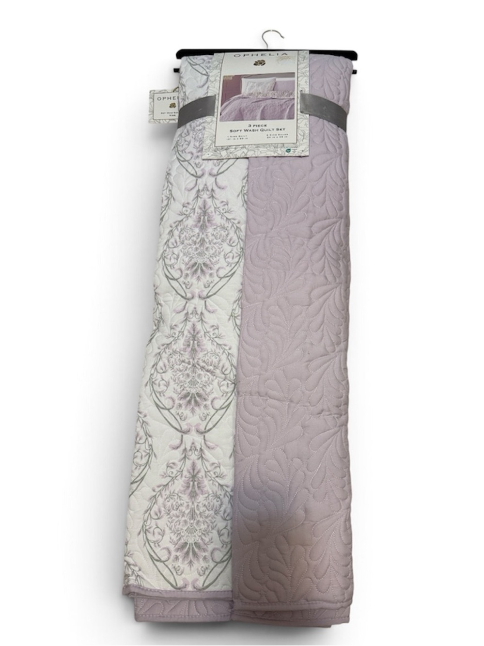 Ophelia Soft Wash Quilt Set in Light Lavender